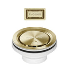 Phoenix 50mm Covered Sink Basket Waste & Overflow Brushed Gold