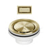Phoenix 50mm Covered Sink Basket Waste & Overflow Brushed Gold