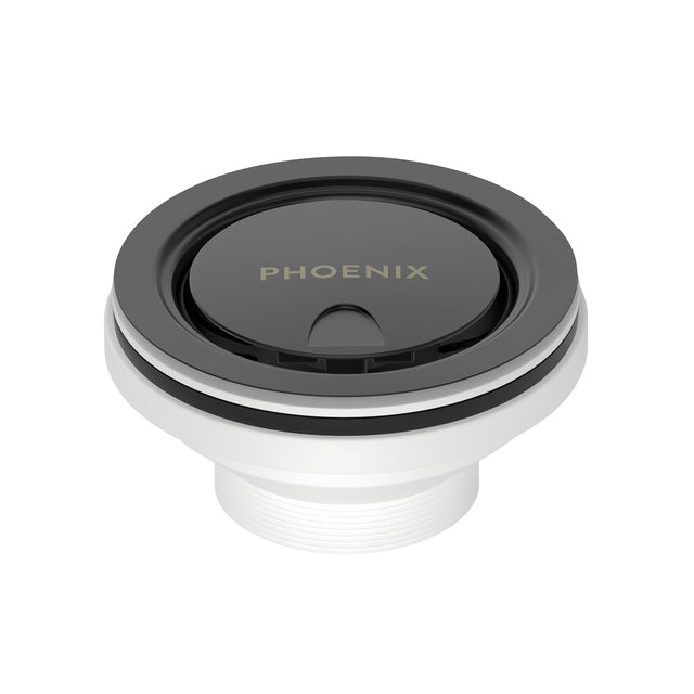 Phoenix 50mm Covered Sink Basket Waste Matte Black, product view