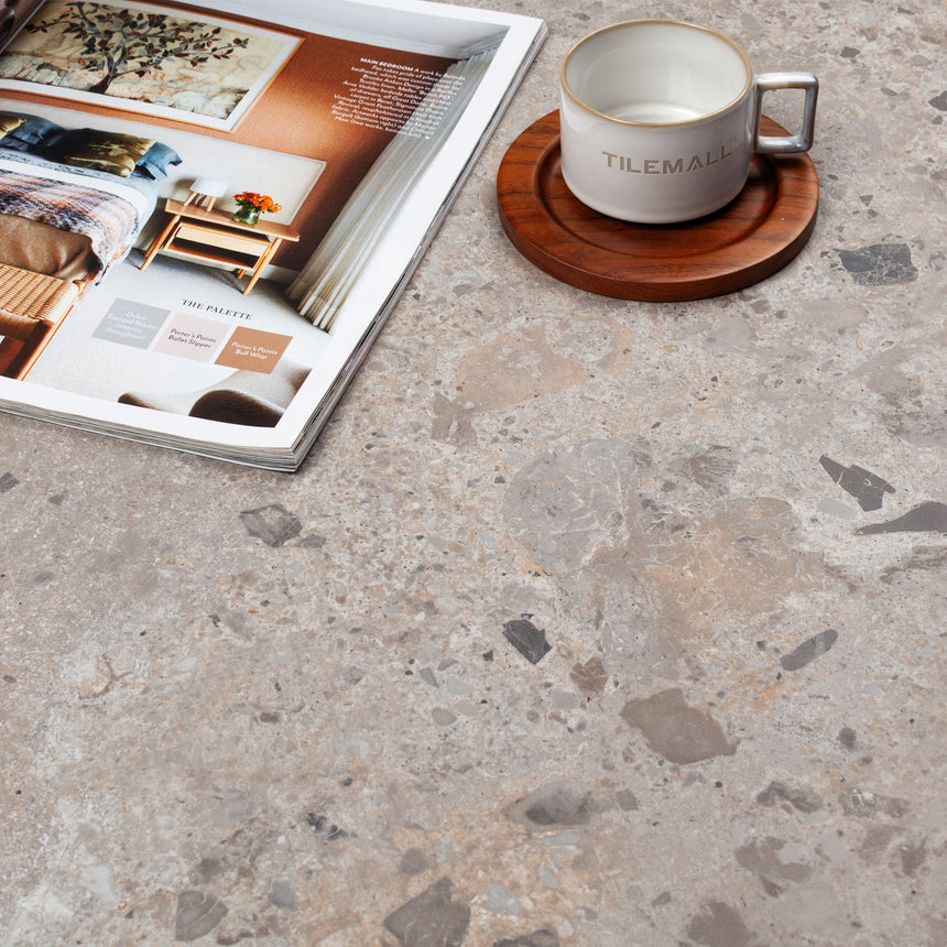 Rockies 600x600 Surface Tec Grey Terrazzo Look Rectified
