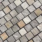 Summit Limestone Mesh-backed Cobblestone Sheet Herringbone 20mm