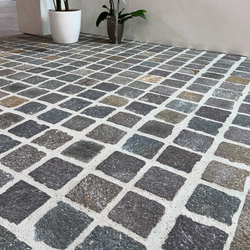 Italian Porphyry natural stone surface and installation by Tilemall