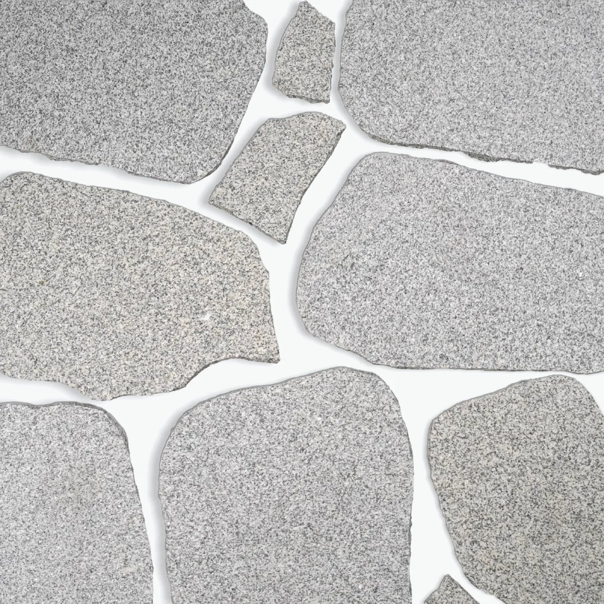 Silver Grey Granite crazy paving with pale grey granite with speckled texture by Tilemall