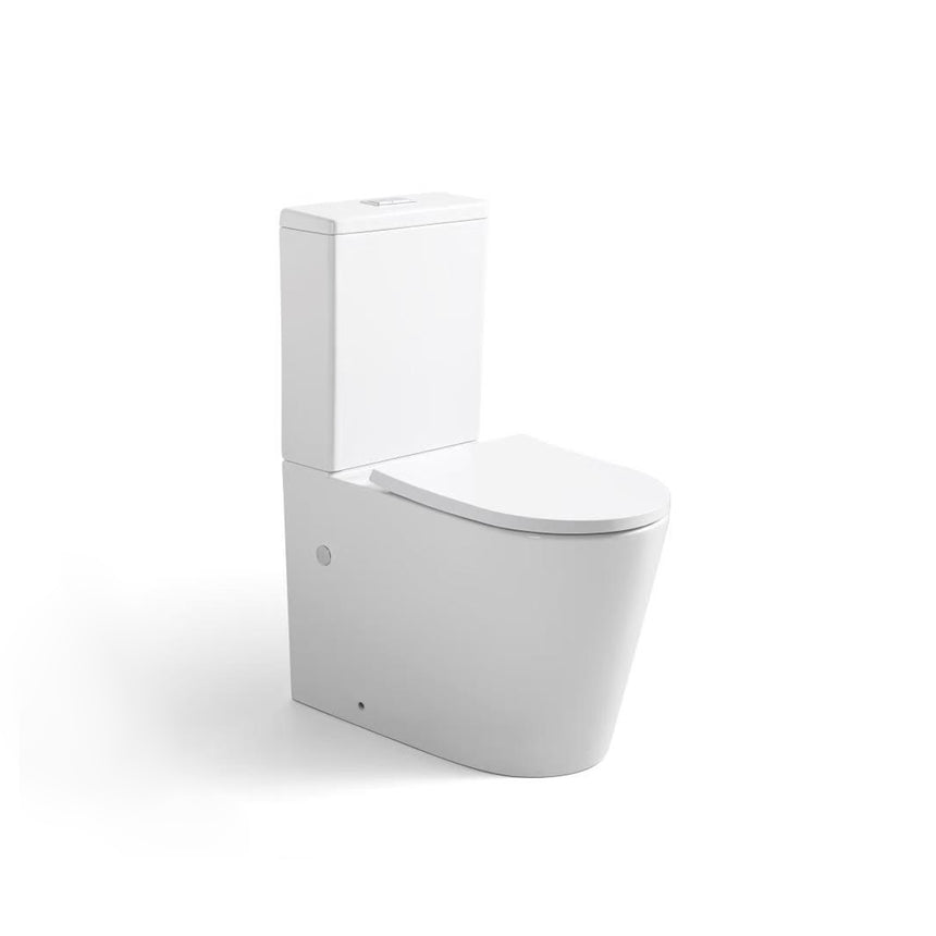 Lukka Acadia Full Rimless Wall Faced Toilet Suite by Tilemall