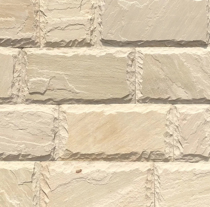 Mint White Traditional Walling natural stone surface and installation by Tilemall