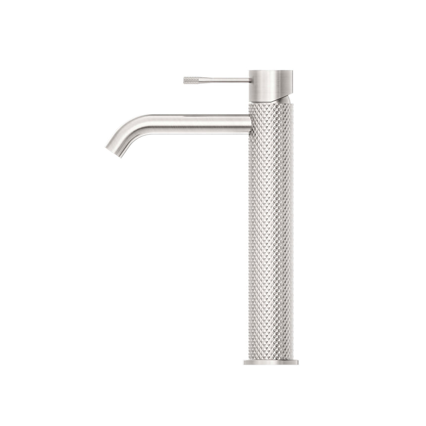 Nero Opal Tall Basin Mixer Brushed Nickel Tapware Nero