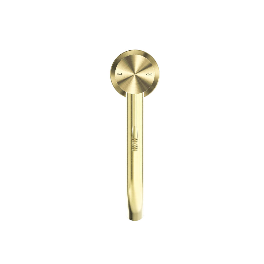 Nero Opal Tall Basin Mixer Brushed Yellow Gold Tapware Nero