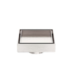 Nero 100mm Square Tile Insert Floor Waste 50mm Outlet Brushed Nickel