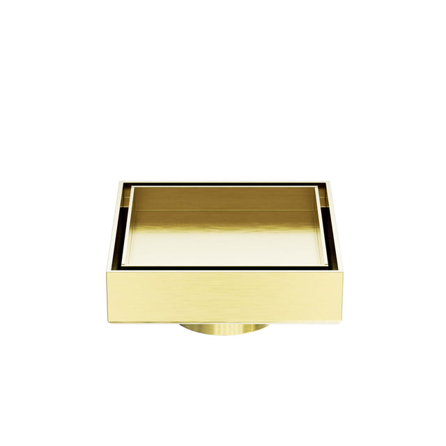 Nero 100mm Square Tile Insert Floor Waste 50mm Outlet Brushed Gold Other Accessories Nero Default Title  