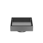 Nero 100mm Square Tile Insert Floor Waste 50mm Outlet Gun Metal