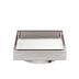 Nero 130mm Square Tile Insert Floor Waste 100mm Outlet Brushed Nickel