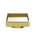 Nero 130mm Square Tile Insert Floor Waste 100mm Outlet Brushed Gold