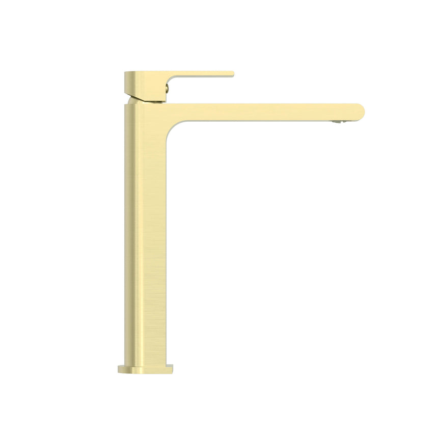 Nero Bianca Tall Basin Mixer Brushed Yellow Gold Tapware Nero