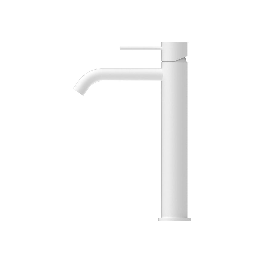 Nero Mecca Tall Basin Mixer Matte White Tapware Nero