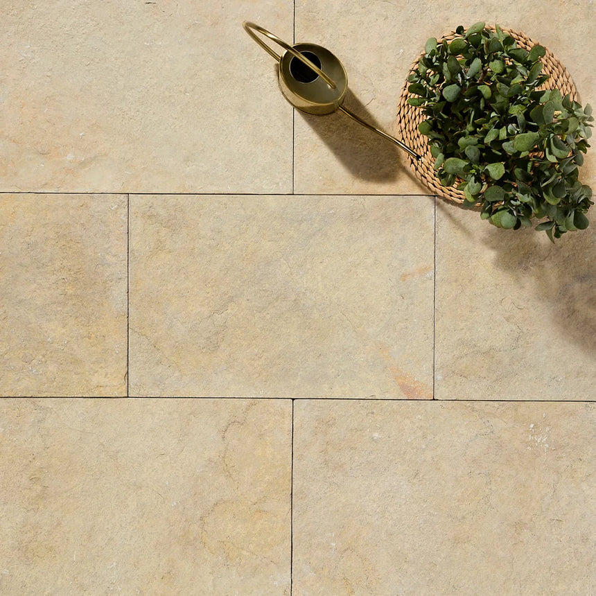 Tuscan Beige Limestone natural stone surface and installation by Tilemall