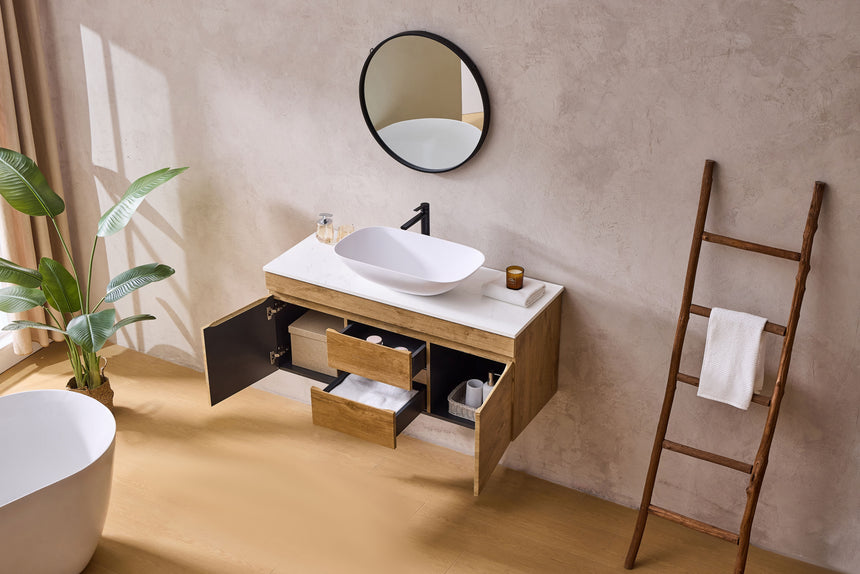 Camden Modern Wall Hung Cabinet Prime Oak