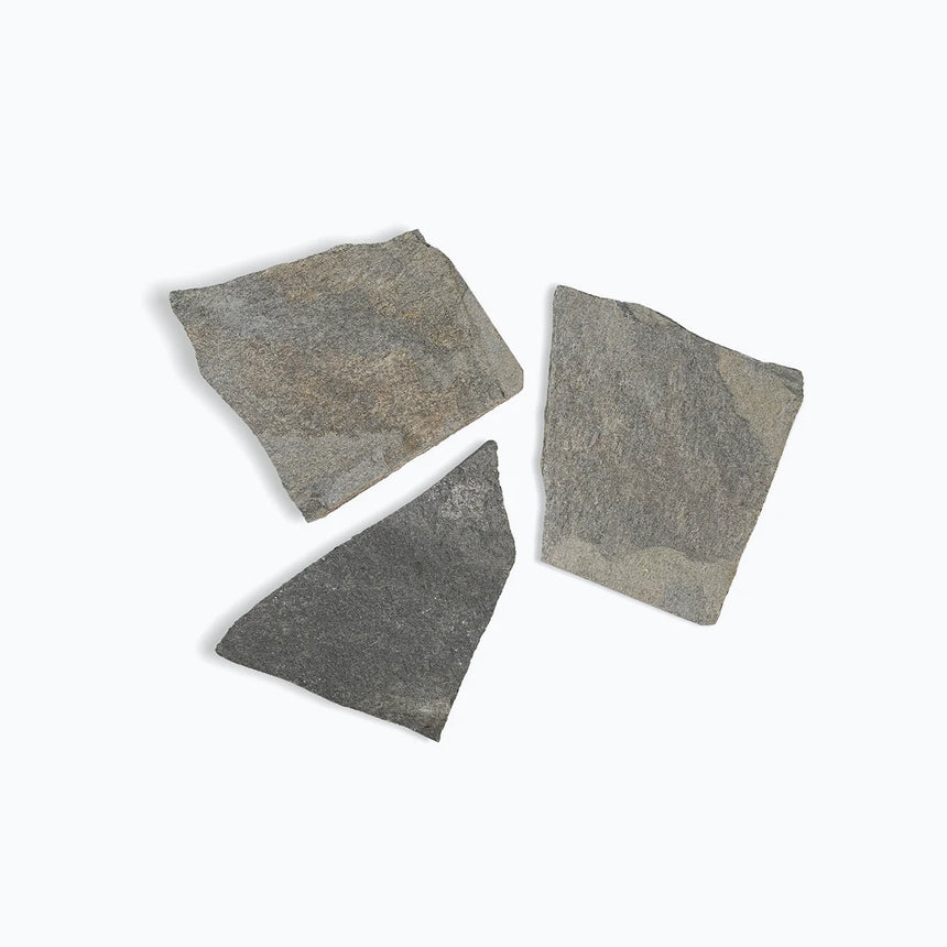 Escaut three irregular grey stone samples by Tilemall