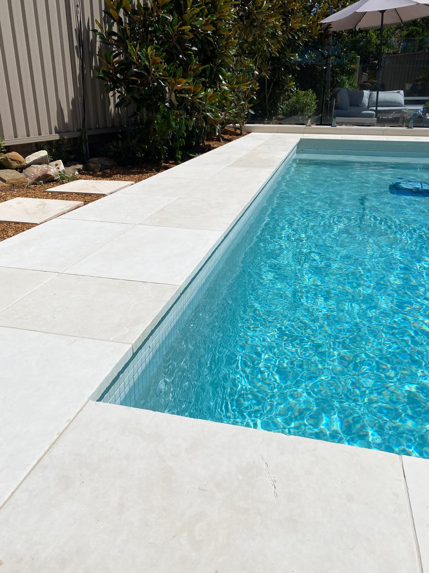 Navona Limestone natural stone surface and installation by Tilemall
