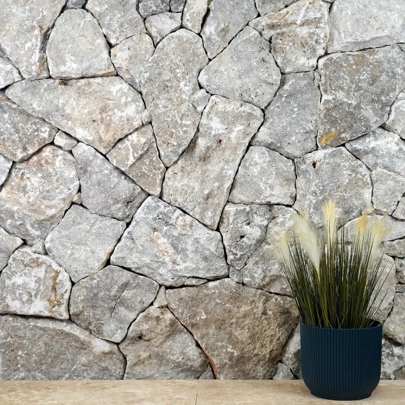 Silver Oak organic walling with silver-grey irregular stone by Tilemall