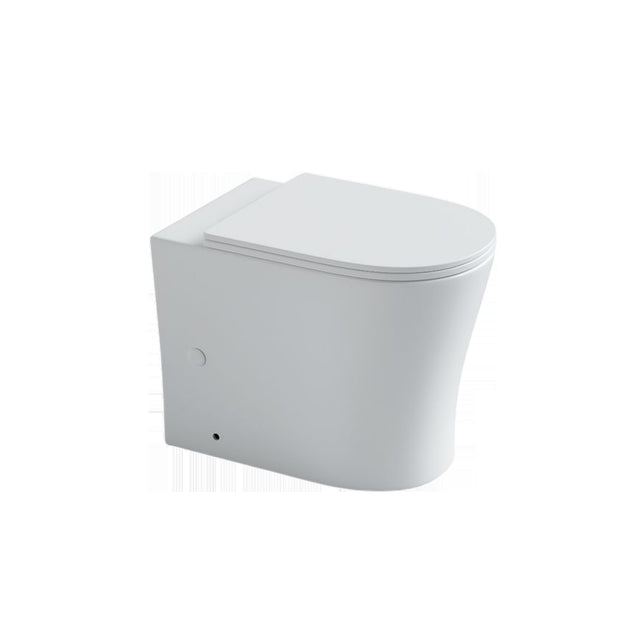 Lukka Orta Tornado Rimless Wall Faced Floor Pan Matte White by Tilemall