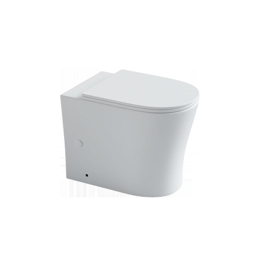 Lukka Orta Tornado Rimless Wall Faced Floor Pan Matte White by Tilemall