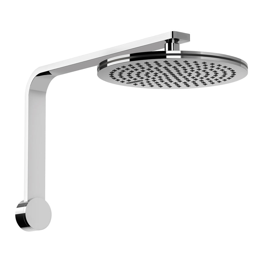 Phoenix NX Quil High-Rise Shower Arm & Rose Chrome/Matte Black in Chrome / Matte Black, product view