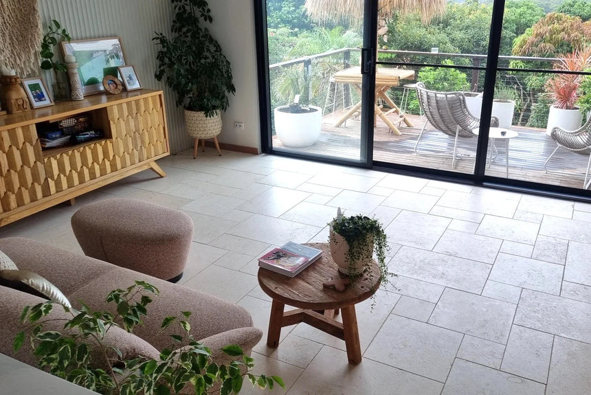 Indiana White Limestone natural stone surface and installation by Tilemall