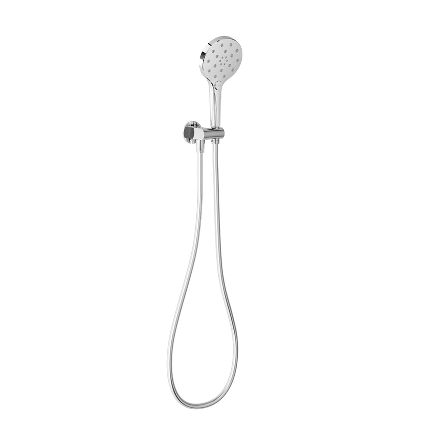 Phoenix Oxley Hand Shower - 4 Star Brushed Nickel, technical line drawing with dimensions