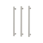 Phoenix Heated Triple Towel Rail Round 600mm Brushed Nickel