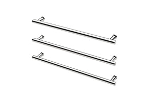 Phoenix Heated Triple Towel Rail Round 800mm Chrome, additional product view