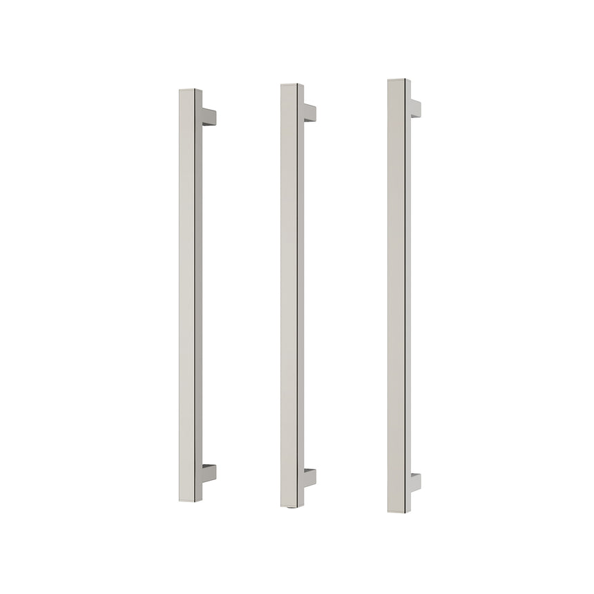 Phoenix Heated Triple Towel Rail Square 600mm Matte Black, additional product view
