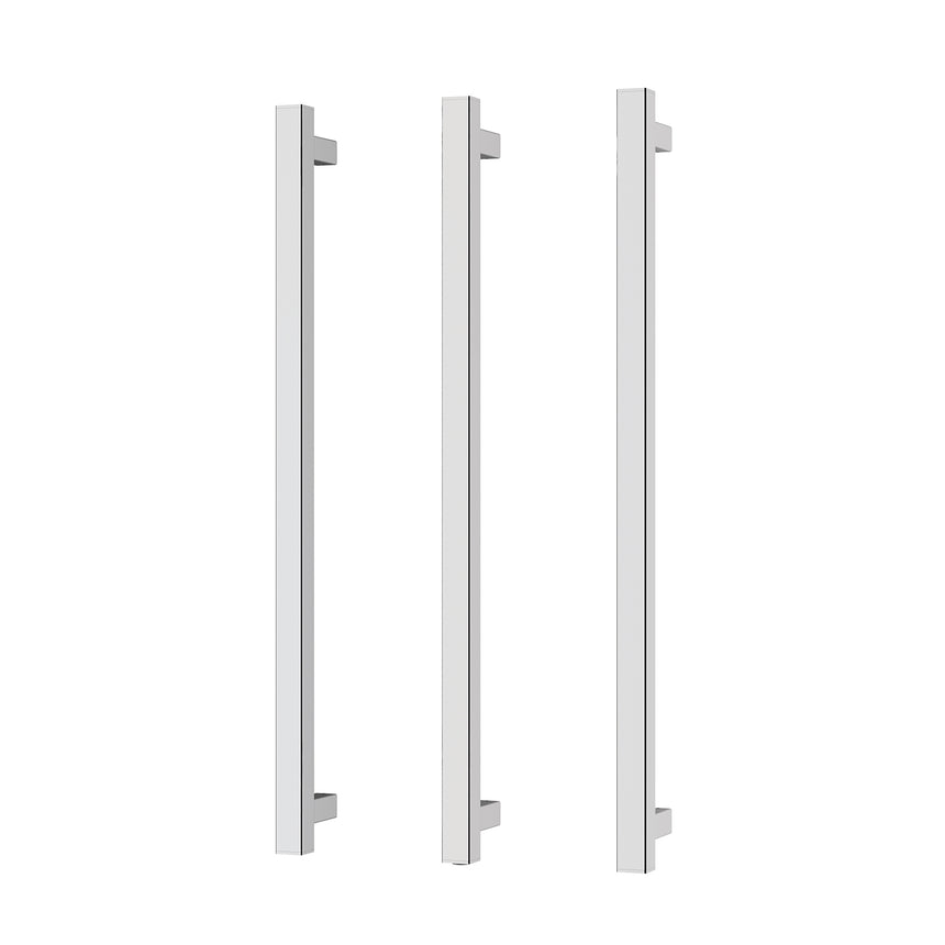 Phoenix Heated Triple Towel Rail Square 800mm Brushed Carbon, additional product view