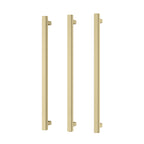 Phoenix Heated Triple Towel Rail Square 800mm Brushed Gold