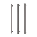 Phoenix Heated Triple Towel Rail Square 800mm Brushed Carbon