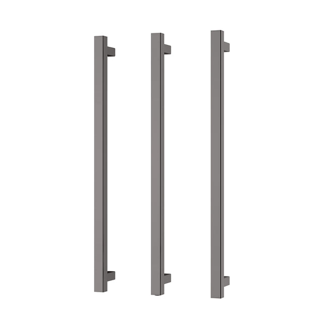 Phoenix Heated Triple Towel Rail Square 800mm Brushed Carbon, product view