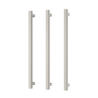 Phoenix Heated Triple Towel Rail Square 800mm Brushed Nickel