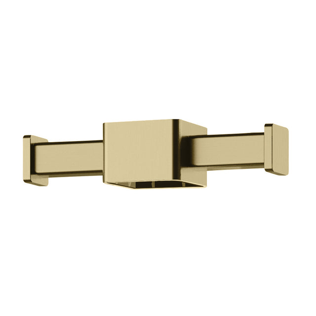 Phoenix Vertical Rail Hook Square Brushed Gold, product view
