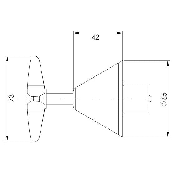 Phoenix Ivy Wall Top Assemblies Chrome, technical line drawing with dimensions
