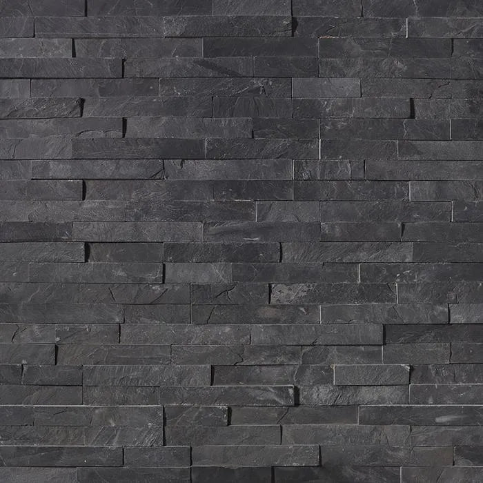 Midnight Black natural stone surface and installation by Tilemall