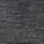 Midnight Black Stacked Walling Panel 600x150x15~22mm