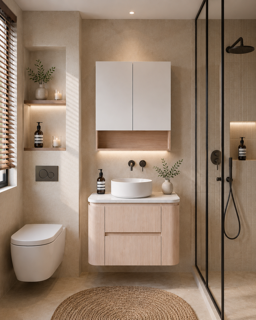 Ravello Wall Hung Vanity Sandy Oak