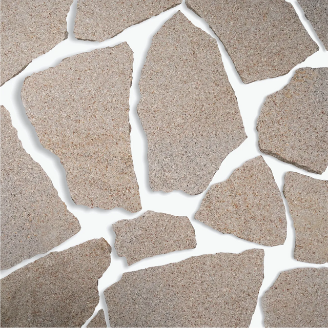Honey Jesper Granite crazy paving with warm brown granite with flecked texture by Tilemall