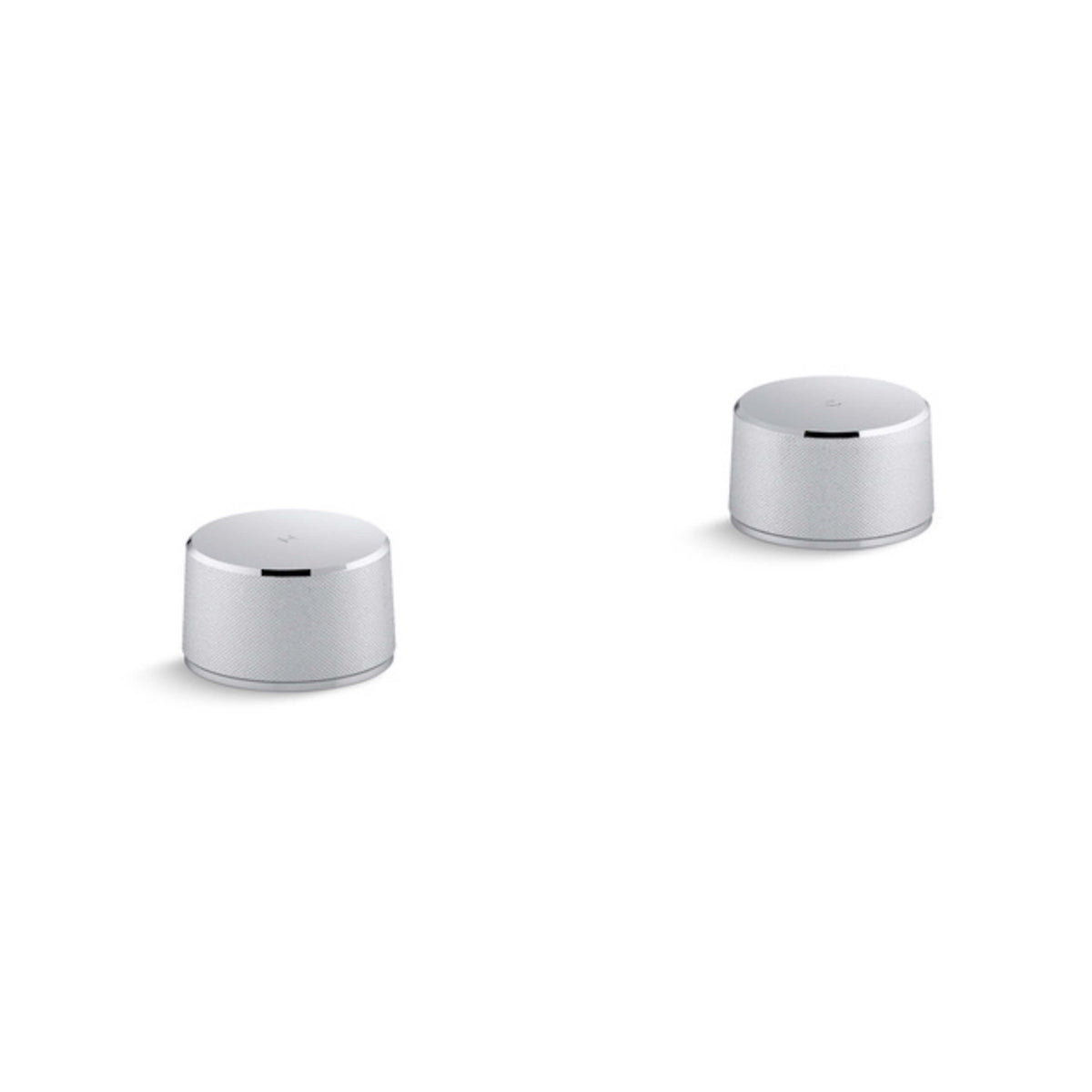 Kohler Compnents KL Components chrome oyl handles with knurled texture and slot detail by Tilemall