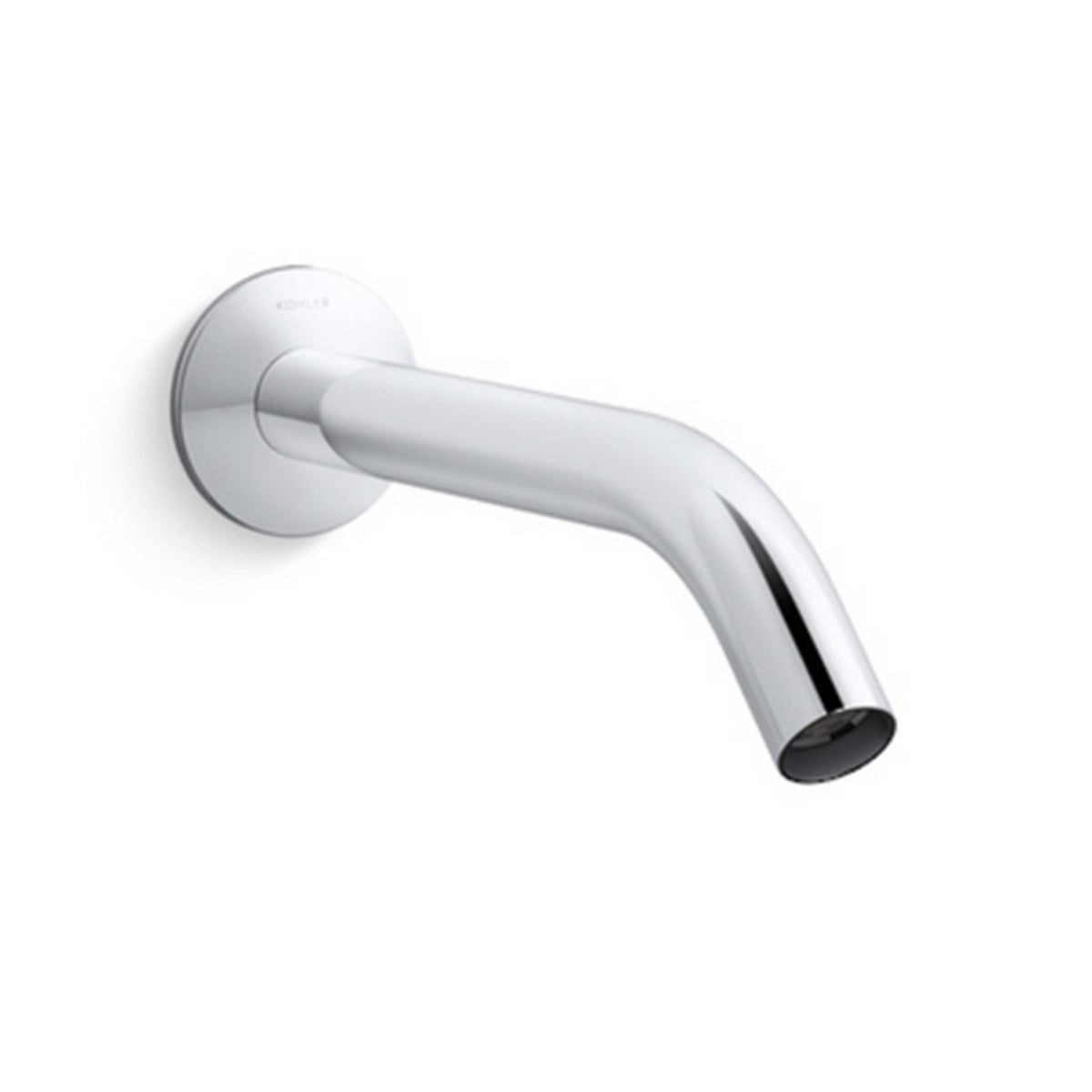 Kohler Compnents KL Components chrome wall-mounted bath spout by Tilemall with curved outlet