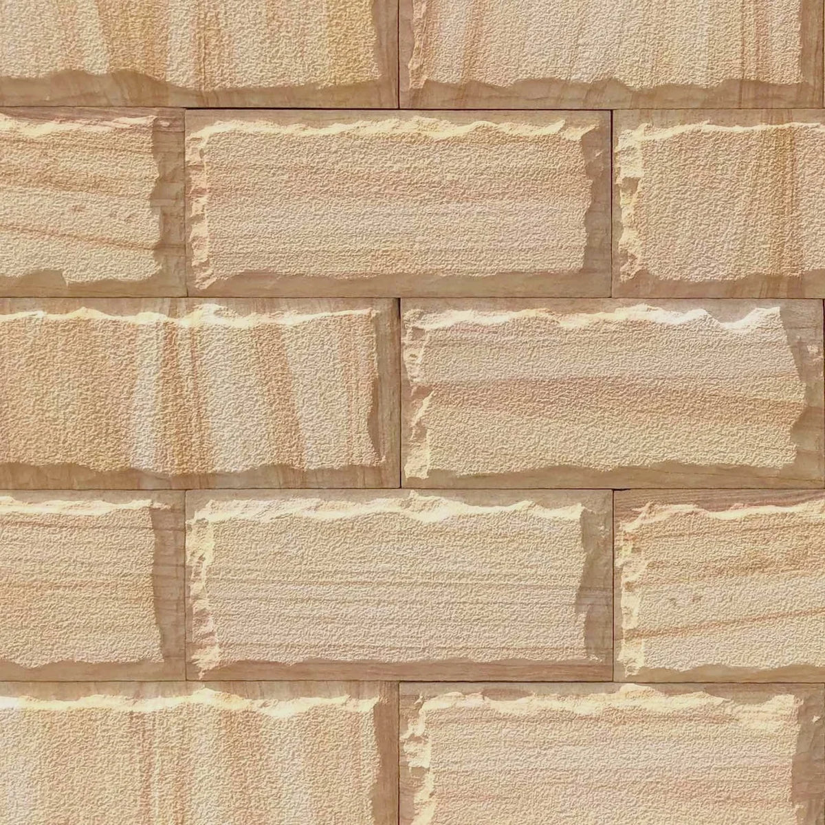 Teakwood Sandstone Traditional Walling natural stone surface and installation by Tilemall