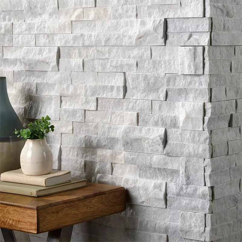 Arctic White natural stone surface and installation by Tilemall