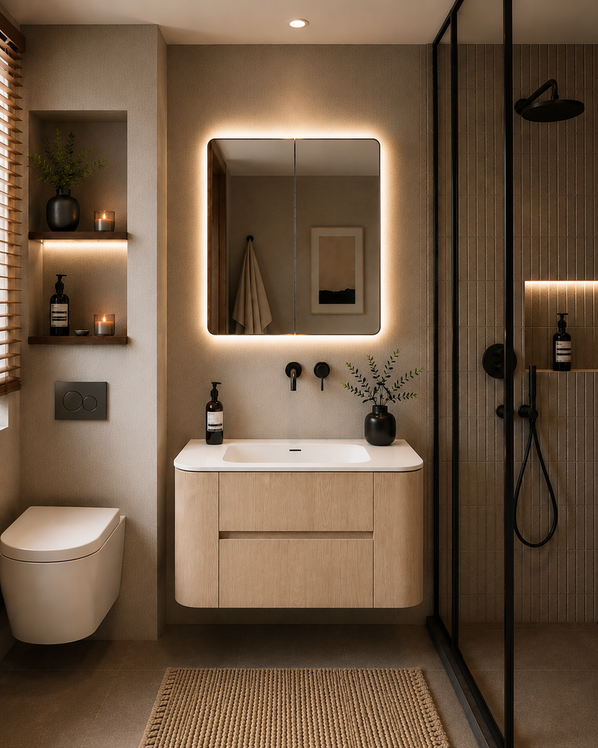 Ravello Wall Hung Vanity Sandy Oak