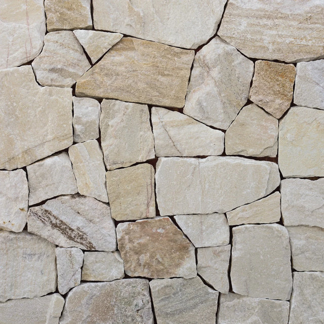 Amber organic walling with pale cream irregular stone by Tilemall