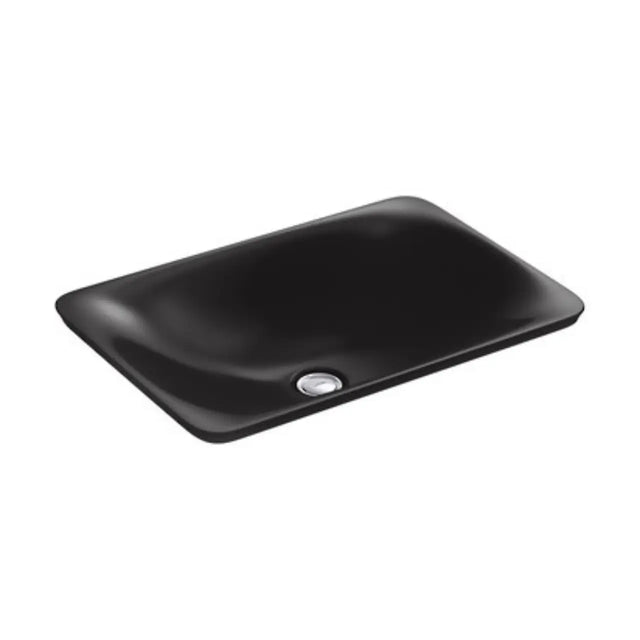 Carillion Rectangle Basin Honed Black Bathroom Basin Kohler Default Title  