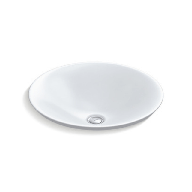 Carillion Round Basin Glittering Snow White Bathroom Basin Kohler Default Title  